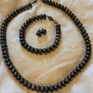Necklace set metallic